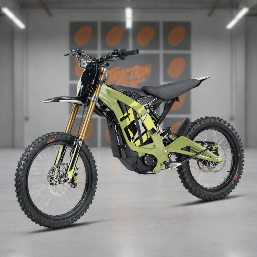 Sur-Ron Light Bee ridden through wet British trails
