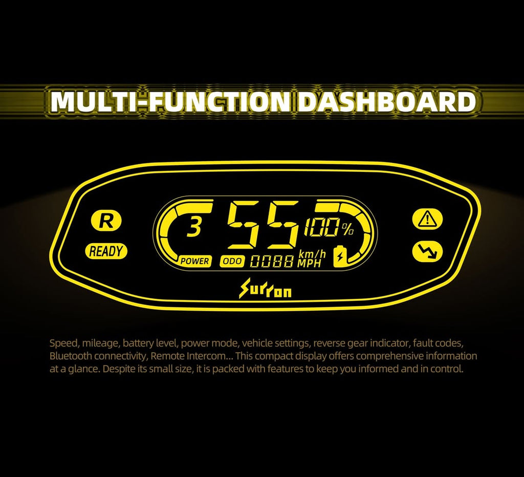 2026 Sur-Ron Hyper Bee multi-function dashboard speedometer with Bluetooth and remote intercom